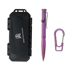 Bestechman Scribe Purple Titanium Pen and Carabiner set