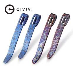 Civivi Flamed Titanium pocket clip 4 pack